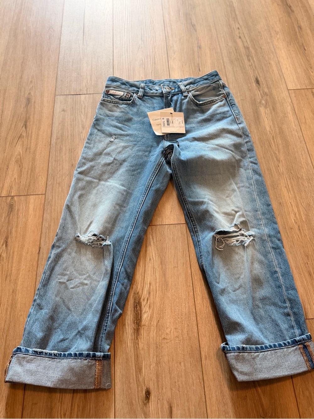 Light Blue Distressed womens Jeans